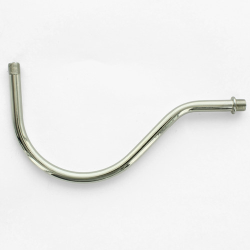 1/8ips Male Threaded 7-1/4in Long Pin-up Bent Arm with beaded end - Polished Nickel