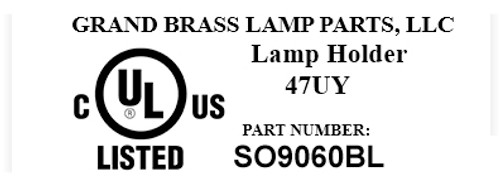 Black Glazed E-26 Base Pony Cleat Lamp Socket With Screw Terminal Wire Connections.