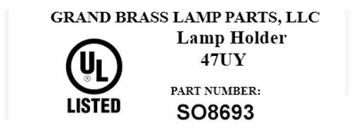 E-26 Porcelain Cleat Lamp Socket with Threaded 8/32 Mounting Eyelets and Wire Way for Flush Mounting