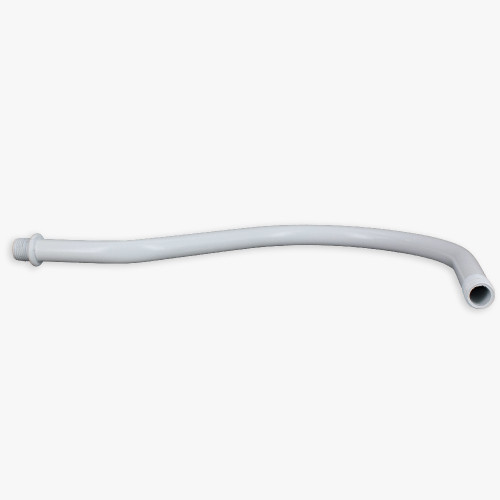 1/8ips Male Threaded 7-1/4in Long Pin-up Bent Arm with beaded end - White Finish