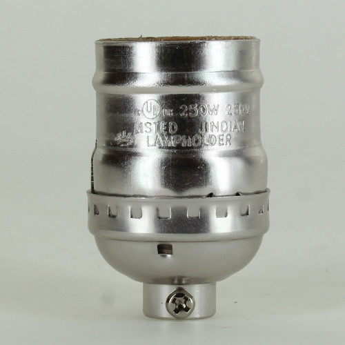 Keyless Nickel Plated E-26 Base Lamp Socket with 1/8ips Cap and Set Screw