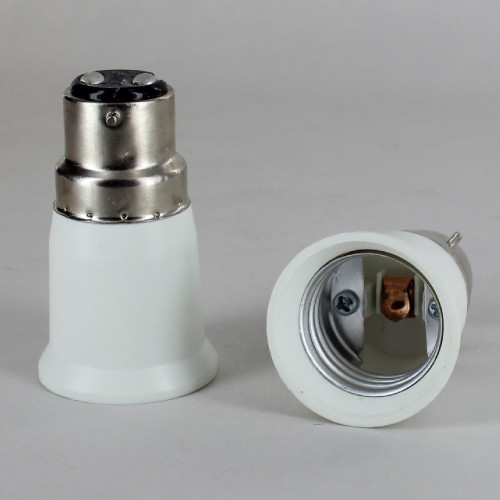 B22 MALE TO E-26 FEMALE LAMP SOCKET ADAPTER