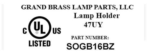 Antique Bronze Finish Heavy Turned Brass Keyless E-26 Socket with 1/8ips. Cap and Ground Terminal