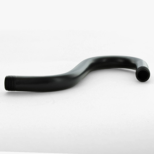 1/8ips Male Threaded 3-1/2in Long Deep Drop Pin-Up Bent Arm - Black Finish