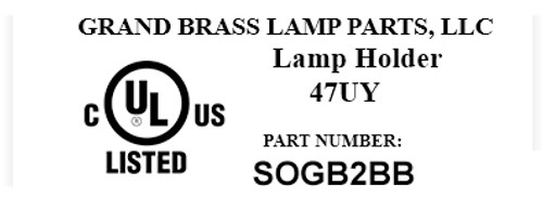 E-26 Keyless Socket with 1/8ips. Female Threaded Cap - Brushed Brass Finish