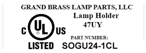 GU24 CFL Lamp Threaded Body and Ring Socket with 1/8ips. Female Hickey and 60in. Wire