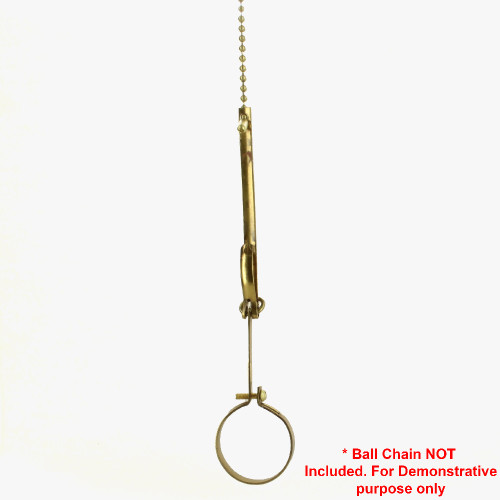 Brass Clamp On Pullchain Antique Style Lever Extends Pullchain