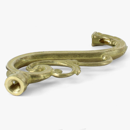 1/8ips Female Threaded Cast Brass Scroll Arm - Unfinished Brass