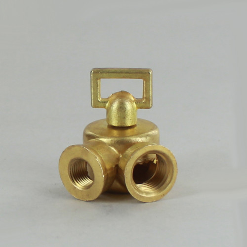 1/4IPS Female X 1/8IPS Female Threaded Unfinished Brass Cast Key Swivel with Teeth