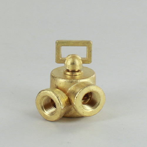 1/8IPS Female X 1/8IPS Female Unfinished Brass Cast Key Swivel without Teeth