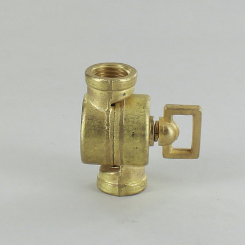 1/4IPS Female X 1/8IPS Female Threaded Unfinished Brass Cast Key Swivel without Teeth