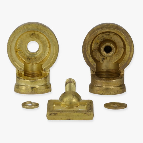 1/4IPS Female X 1/8IPS Female Threaded Unfinished Brass Cast Key Swivel without Teeth