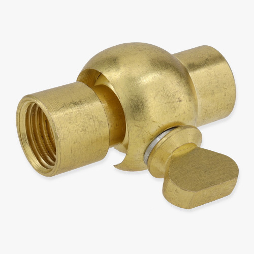1/4IPS Female X 1/4IPS Female Threaded Unfinished Brass Adjustable Swivel with Wing Nut Adjustment