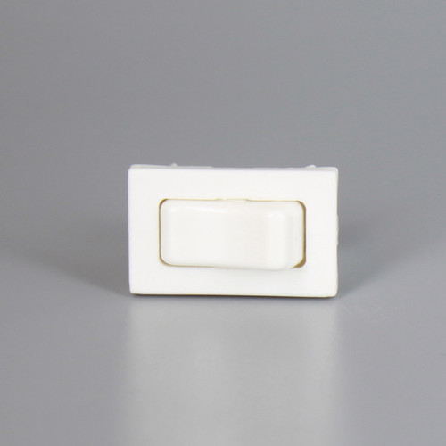 Snap-In Style Rocker Switch with Screw Terminal Wire Connections - White