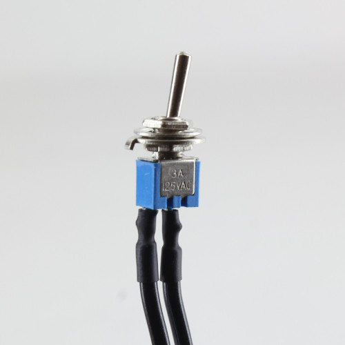 On-Off Sub-Miniature Toggle Switch with 6in Long 18/1 Wire Leads