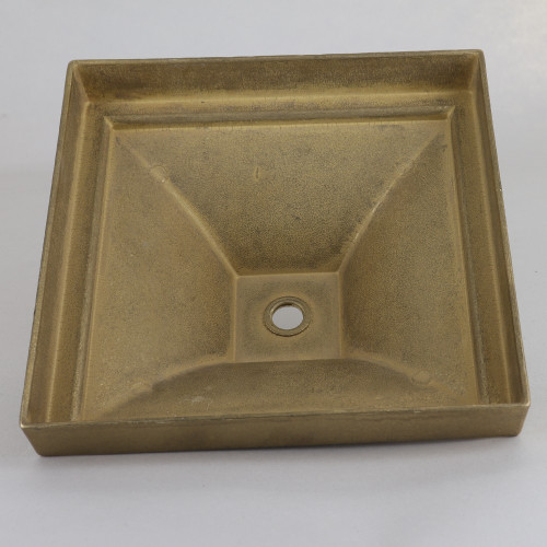 Cast Brass Square Canopy/ Backplate  with 1/8ips Slip Center Hole