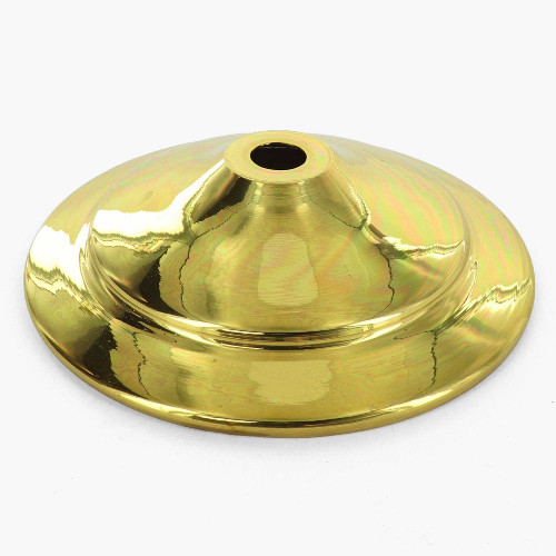 4in. Polished Brass Finish Spun Vase Cap