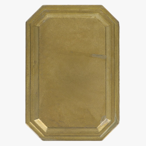 Unfinished Brass Rectangle Backplate with No Holes
