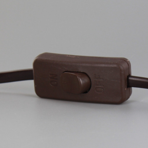 18FT BROWN 18/2 NISPT-2 PVC Insulated Parallel Flexable Cord with Rocker Switch Installed.