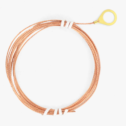1/8ips. Lug with 10ft. Long 18/1 Bare Copper Ground Wire Strap