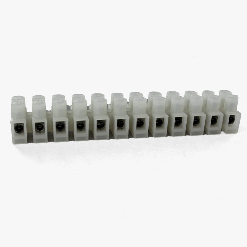 12 Pole Low Profile Wire Protector Terminal Block for wire sizes 12-22 Gauge.