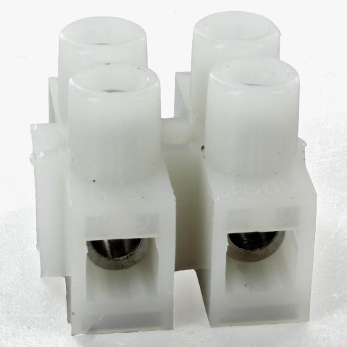2 Pole Low Profile Wire Protector Terminal Block for wire sizes 12-22 Gauge.