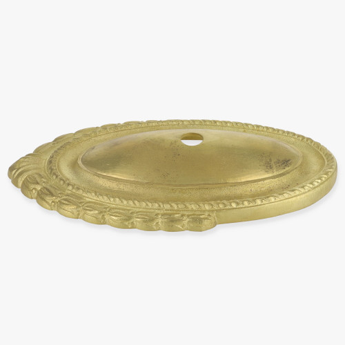 Crested Design Cast Brass Backplate with 1/8ips Slip Center Hole