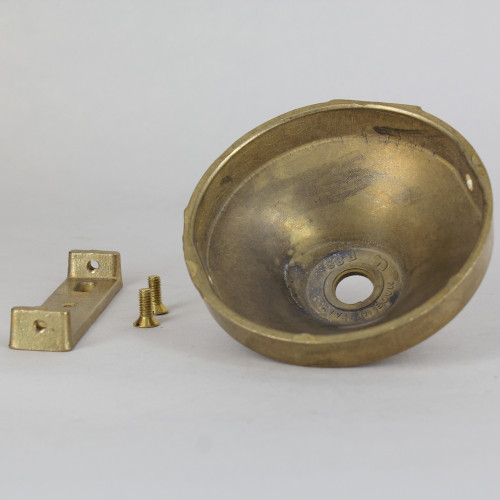 3-1/4in Screw Less Face Mount Small Canopy - Unfinished Brass