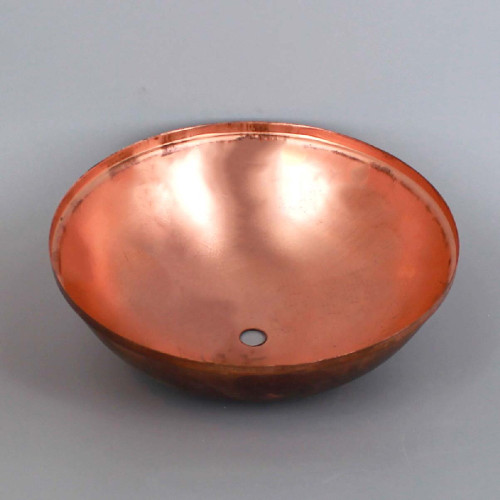 1/8ips Center Hole - Round Dome Canopy - Unfinished Copper