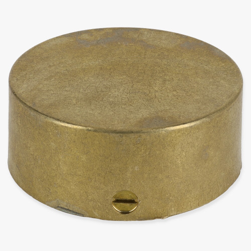 3in Diameter Round Cast Brass Screwless Face Mount Backplate/ Canopy.