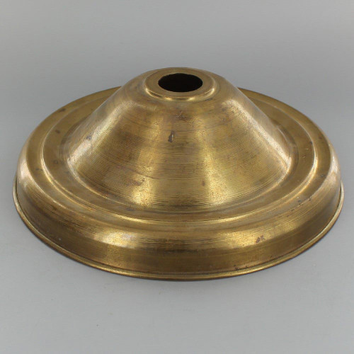 1-1/16in Center Hole - Deep Spun Canopy - Unfinished Brass