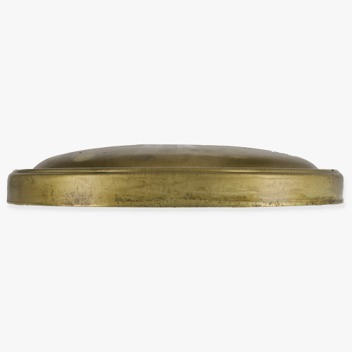 6-3/4 Oval Stamped Backplate with No Holes - Unfinished Brass