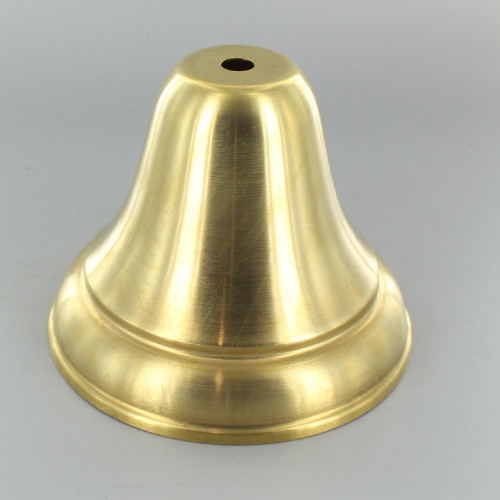 1/8ips Center Hole - Deep Spun Bell Canopy - Unfinished Brass