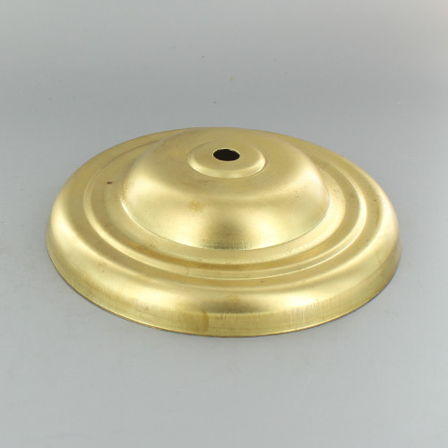 1/8ips Center Hole - 3 Ring Canopy - Unfinished Brass