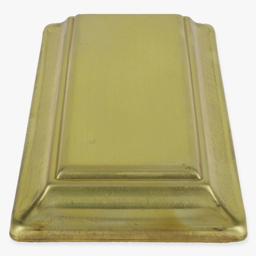 6in Rectangle Stamped Backplate- Unfinished Brass