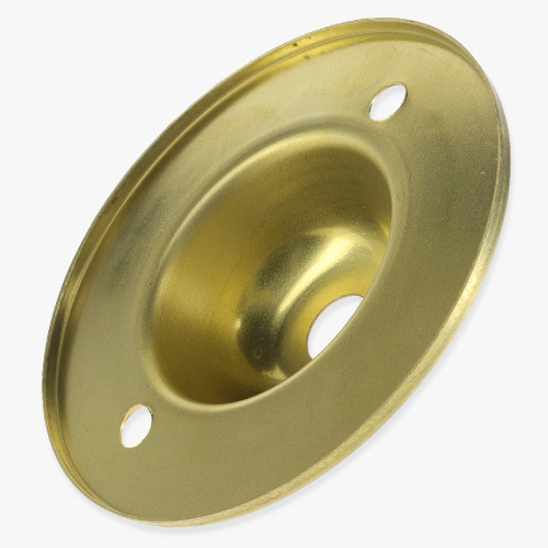 Brass Stamped Flange with 1/8ips Slip (7/16in) diameter center hole.