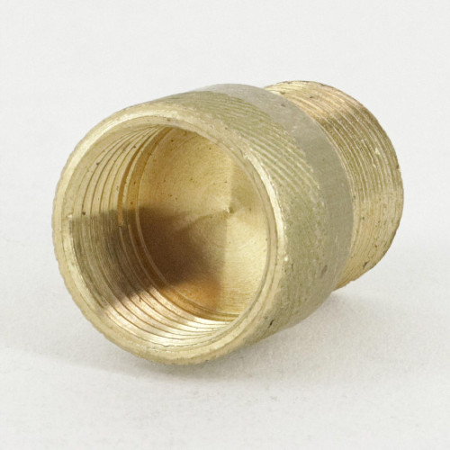 Non Hollow 3/4in. Extension with 3/8ips Male and 3/8IPS Female Thread - Unfinished Brass