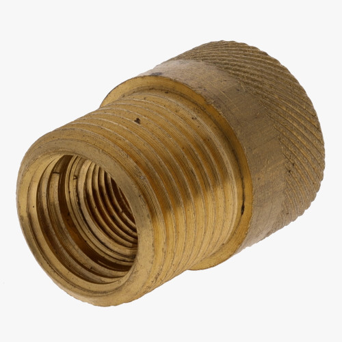 Non Hollow 3/4in. Extension with 3/8ips Male and 3/8IPS Female Thread - Unfinished Brass