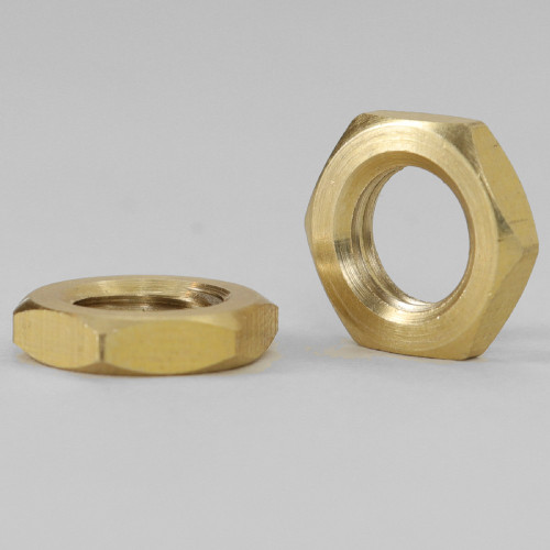 5/16-27 UNS Hex Head Nut- Unfinished Brass