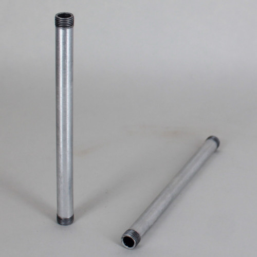 12in Long X 1/8ips (3/8in OD) Male Threaded Unfinished Aluminum Pipe