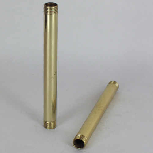 7in. Polished Brass Finish Pipe with 1/4ips. Thread