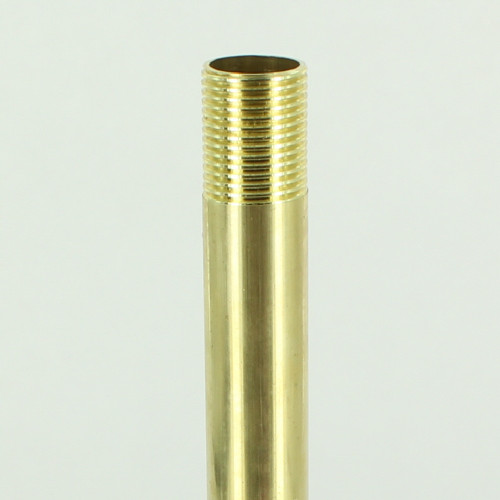 19in Long X 3/8ips (5/8in OD) Male Threaded Unfinished Brass Hollow Pipe Stem.