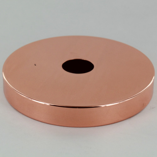 1-1/16in Center Hole - Plain Brass Canopy - Polished Copper Finish