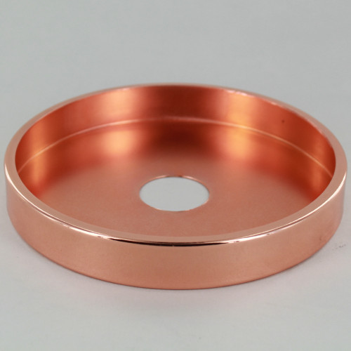 1-1/16in Center Hole - Plain Brass Canopy - Polished Copper Finish