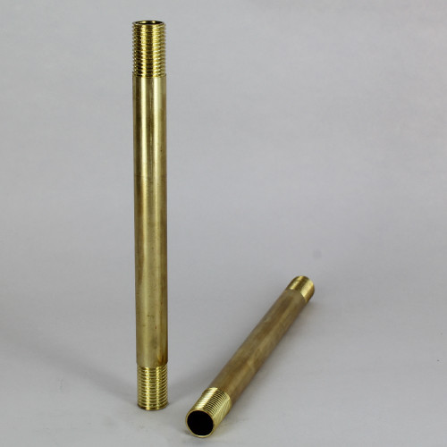 33in. Long X 1/4ips Unfinished Brass Pipe Stem Threaded 3/4in Long on Both Ends