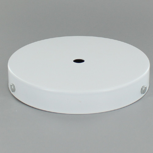 5in Screw Less Face Mount Steel Round Canopy - White Powdercoat Finish