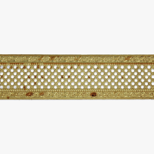 3/4in. Crosshatch Perforated With Daisy Borders Banding Brass - Sold in 10FT Lengths