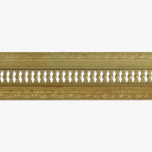 3/4in Bowtie Perforated Borders Banding Brass - Sold In 10ft Lengths
