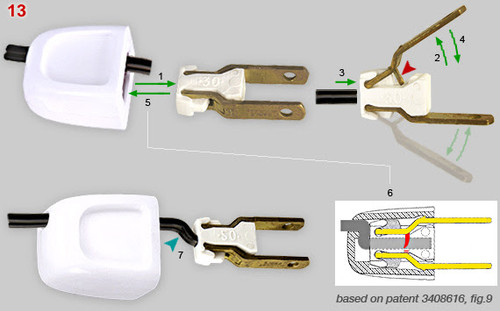 White - Leviton - Polarized, Non-Grounding, Quick & Easy Lamp Plug for 18-2 SPT-1 Wire