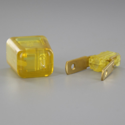 Gold - Polarized, Non-Grounding, Easy Lamp Plug for 18-2 SPT- 2 Wire